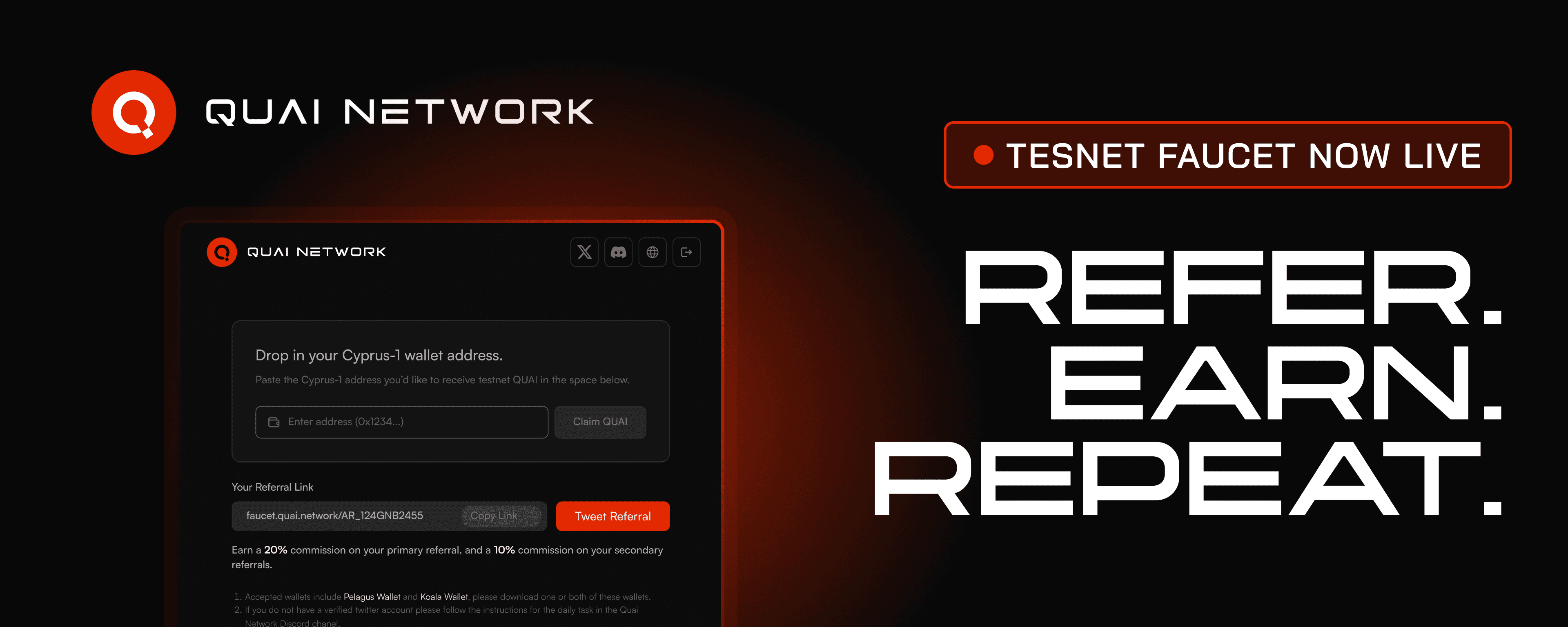 Discover the Power of Connection: The Quai Network Faucet Referral Program