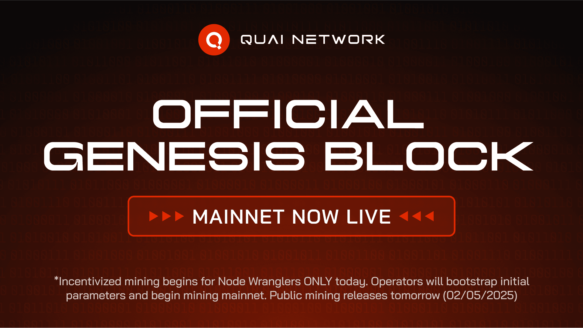 Quai Foundation Mines the Quai Network Genesis Block