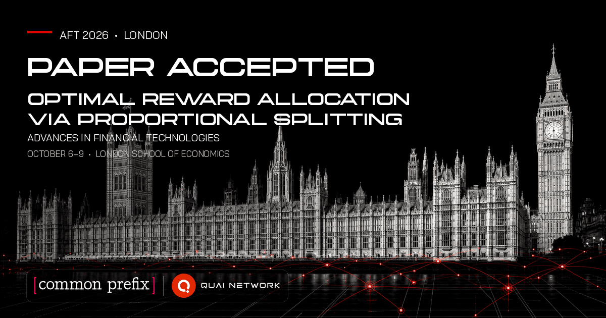Quai Research Accepted to AFT 2026: Optimal Reward Allocation via Proportional Splitting